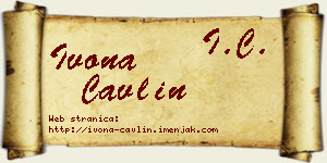Ivona Čavlin vizit kartica